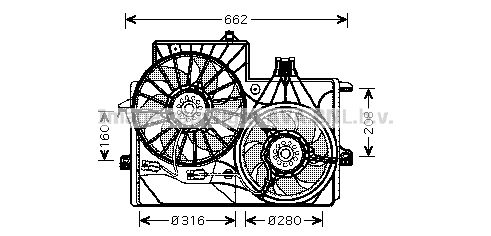 AVA QUALITY COOLING Ventilators, Motora dzesēšanas sistēma OL7528